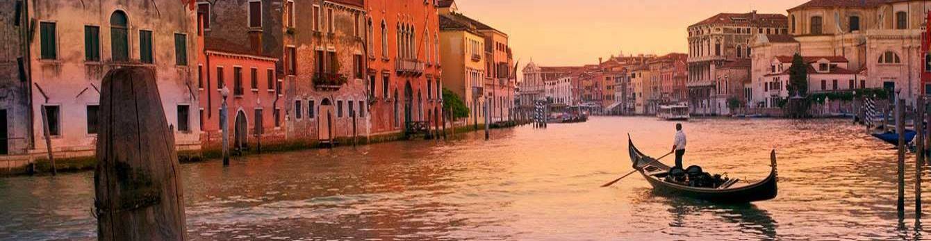 Venice Gondola Ride at Sunset