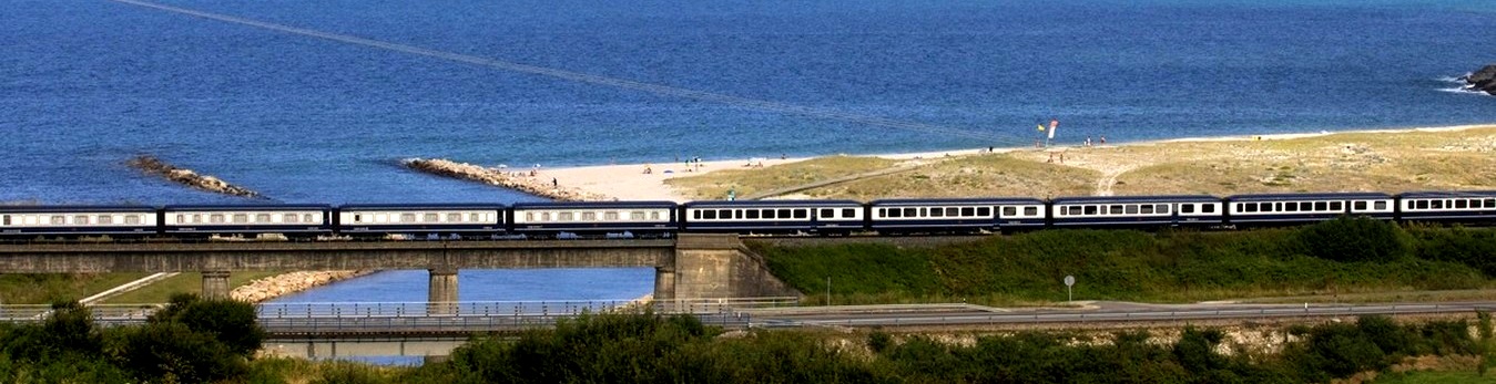 Luxury train journey, Spain coast