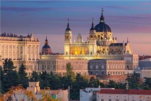 Madrid's Royal Palace at Dusk
