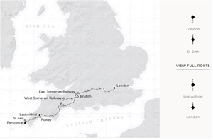 Britannic Explorer Train Route Map