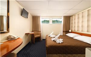 Luxurious Cabin on Danube River Cruise from Romania to Vienna