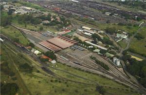 Aerial view of Capital Park Station