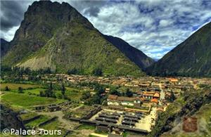 Drive past ancient farming terraces to reach the town of Ollantaytambo